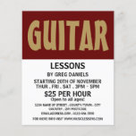 Flyer Letras De Lições De Guitarra Modernas<br><div class="desc">Lições De Guitarra Modernas E Folhetos Publicitários Pela Loja De Cartão de visita.</div>