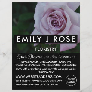 Flyer Lilac Rosa, Florist, Publicidade em Florestas