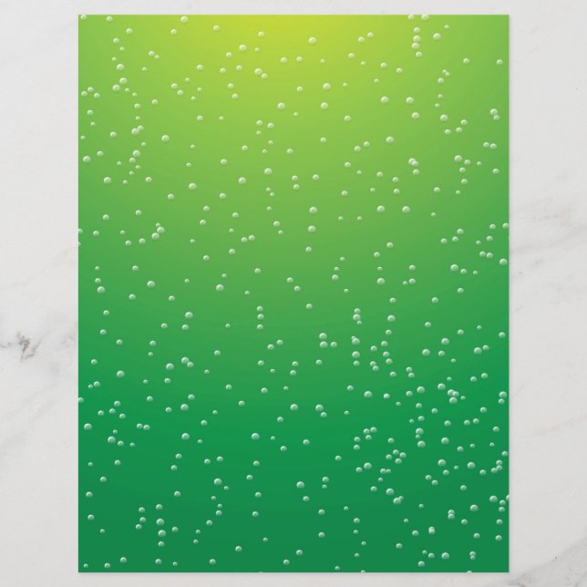 Flyer Limão Soda com Arte de Fundo de Pequenas Bolhas (Frente)