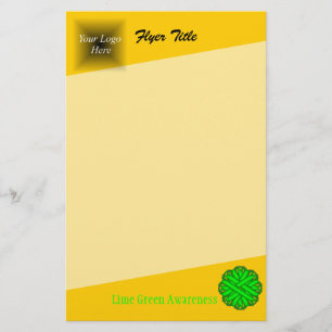 Flyer Lime Green Flower Ribbon by Kenneth Yoncich