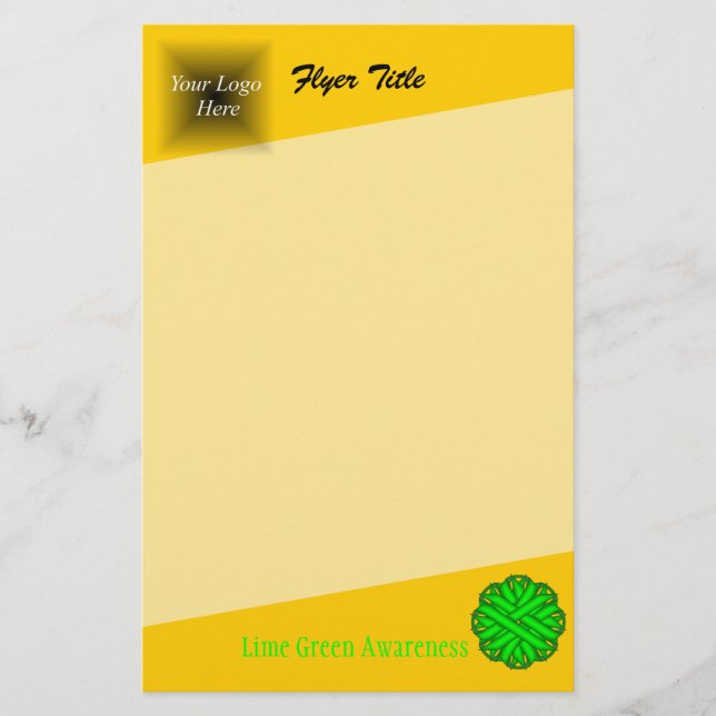 Flyer Lime Green Flower Ribbon by Kenneth Yoncich (Frente)