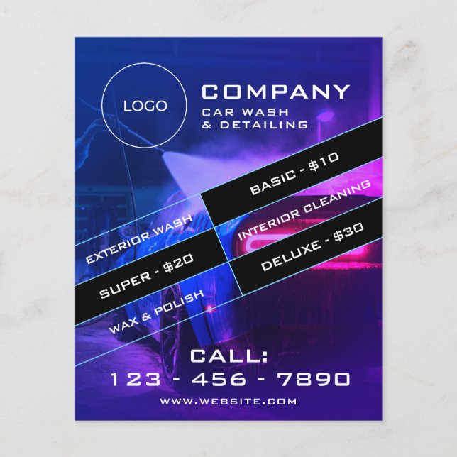 Flyer Limpeza automóvel moderna (Frente)