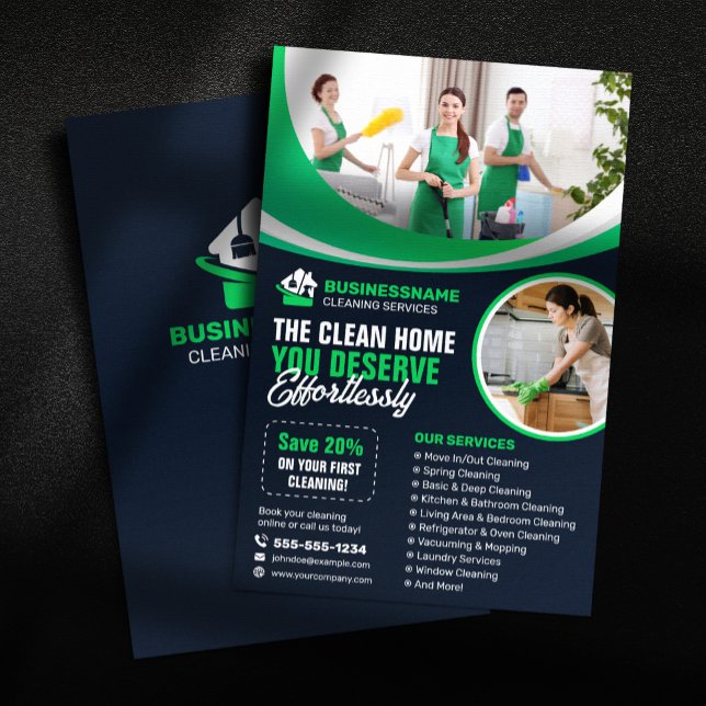 Flyer Limpeza de Casa Moderna Limpeza de Casa Serviços d (Criador carregado)
