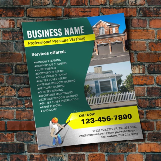 Flyer Limpeza de energia por lavagem de pressão Casa Ver (Criador carregado)