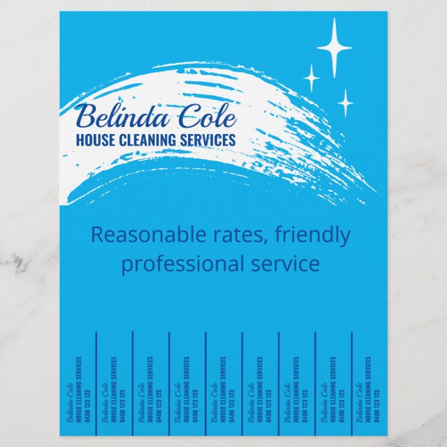 Flyer Limpeza De Habitação, Limpeza De Lágrimas (Frente)