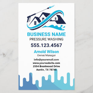 Flyer Limpeza de marinho Blue Drivers Power Wash House