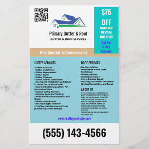 Flyer Limpeza e reparo do telhado de calça