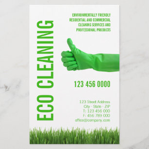Flyer Limpeza Ecológica Manutenção Ambiental Doméstica