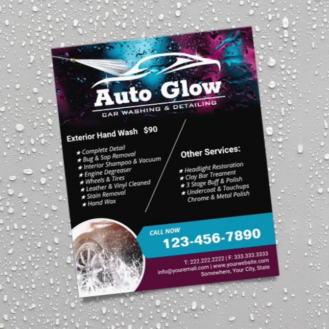 Flyer Limpeza Moderna de Descarte Automática de Lavagem  (Criador carregado)