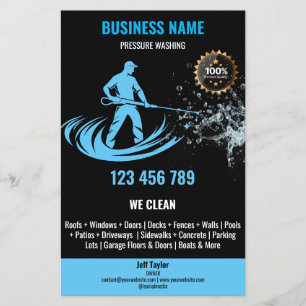 Flyer Limpeza Profissional de Casas com Lavadora de Alta