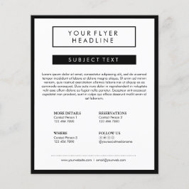 Flyer Limpo Mínimo de mídia social Luxury Preto&Branco