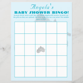 Flyer Lindo Pacote de Bingo de Chá de Bebê Menino
