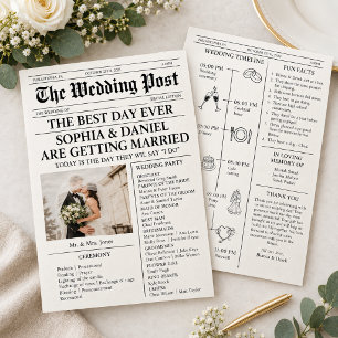 Flyer Linha do Tempo do Programa de Casamento em Jornal