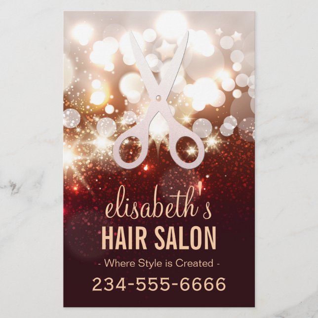 Flyer Lista de Cabelos Fashionáveis - Glitter Sparkle Do (Frente)