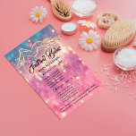 Flyer Lista de preços cor-de-rosa com Rosa de modelagem<br><div class="desc">coleção florenceK de salões de beleza de luxo</div>