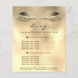 Flyer Lista de Preços de 2 Páginas de Maquiagem Artístic