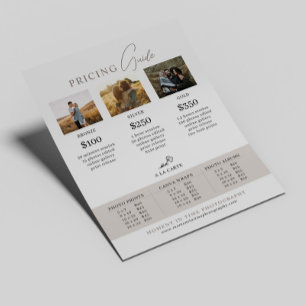 Flyer Lista de Preços de Sessão de Fotografia de Família
