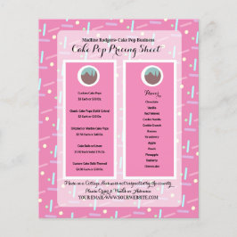 Flyer Lista de Preços de Sprinkles para Logotipo de Negó