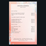 Flyer Lista de Preços do Salão de Glitter Prata Moderna<br><div class="desc">Moderno,  cor de pêssego,  prata,  reluz,  salão,  panfleto da lista de preços. Edite seu produto em alguns minutos adicionando seus dados. Você pode alterar a fonte/cor/posição por "mais personalização".</div>