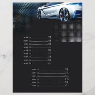 Flyer Lista de Preços do Serviço Automóvel Mecânico