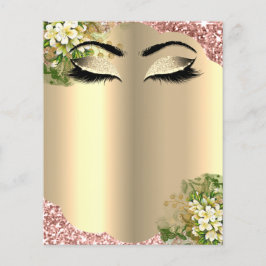 Flyer Lista de Preços Estúdio de Cílios Maquiagem Cabele