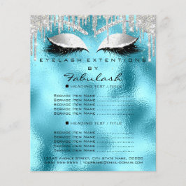 Flyer Lista de Preços Glitter Makeup Beauty SilverOcean 