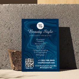 Flyer Lista De Serviços Azul Íris Teal Aqua