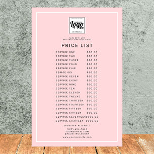 Flyer Lista de Serviços de Preço Promocional com Logo Ro