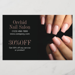 Flyer Listas de Preços de Salão de Unhas SPA de Estetici