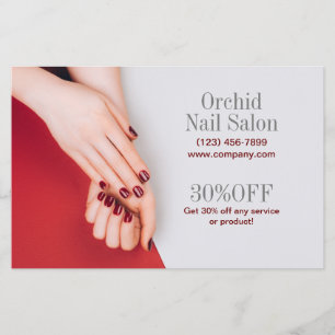 Flyer Listas de Preços de Salão de Unhas SPA de Estetici