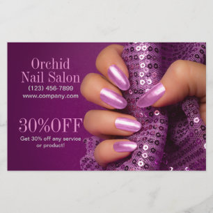 Flyer Listas de Preços de Salão de Unhas SPA Esteticista