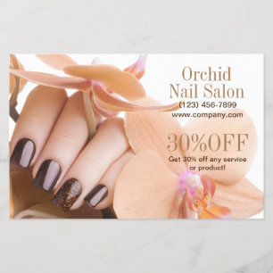 Flyer Listas de Preços de Salão de Unhas SPA Esteticista