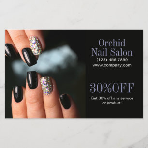Flyer Listas de Preços de Salão de Unhas SPA Esteticista