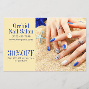 Flyer Listas de Preços de Salão de Unhas SPA Esteticista