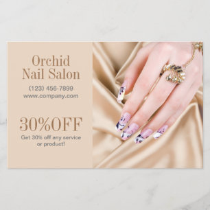 Flyer Listas de Preços de Salão de Unhas SPA Esteticista