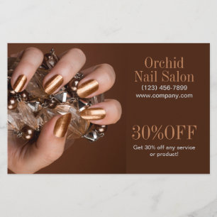 Flyer Listas de Preços de Salão de Unhas SPA Esteticista