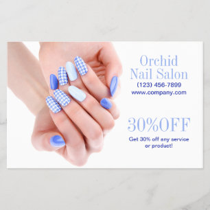 Flyer Listas de Preços de Salão de Unhas SPA Esteticista