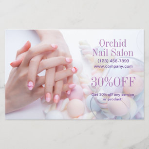 Flyer Listas de Preços de Salão de Unhas SPA Esteticista