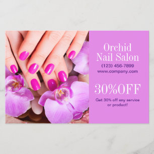Flyer Listas de Preços de Salão de Unhas SPA Esteticista