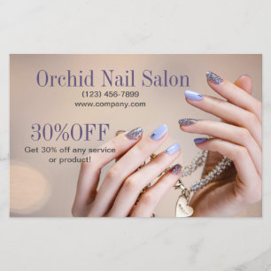 Flyer Listas de Preços do Salão de Unhas SPA de Estetici