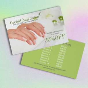 Flyer Listas de Preços do Salão de Unhas SPA Esteticista