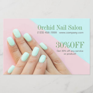 Flyer Listas de Preços do Salão de Unhas SPA Esteticista