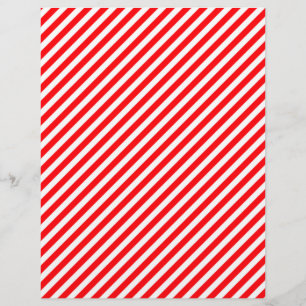 Flyer Listras diagonais de caneta de doce - Vermelho e B