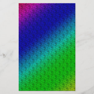 Flyer Listras e Flores Diagonais Coloridas