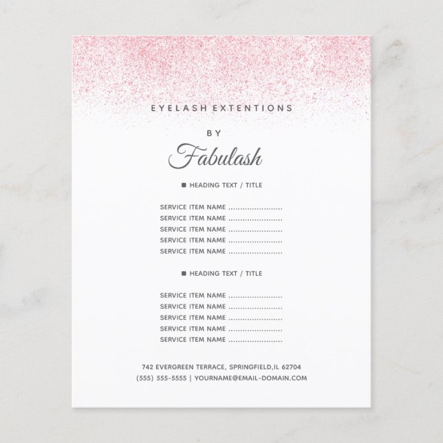 Flyer Lite rosa, Lite, Beleza Salon (Frente)