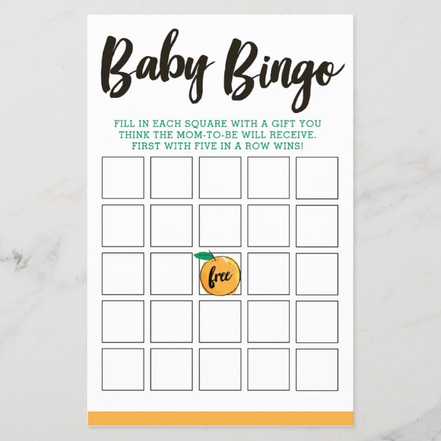 Flyer Little Cutie Baby Bingo (Frente)
