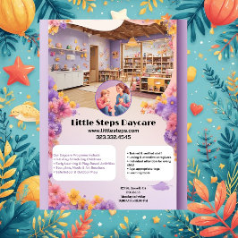 Flyer Little Steps Daycare Company Logo Modern Customize