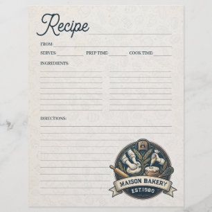 Flyer Livro de Receitas de Culinária Página de Receita d