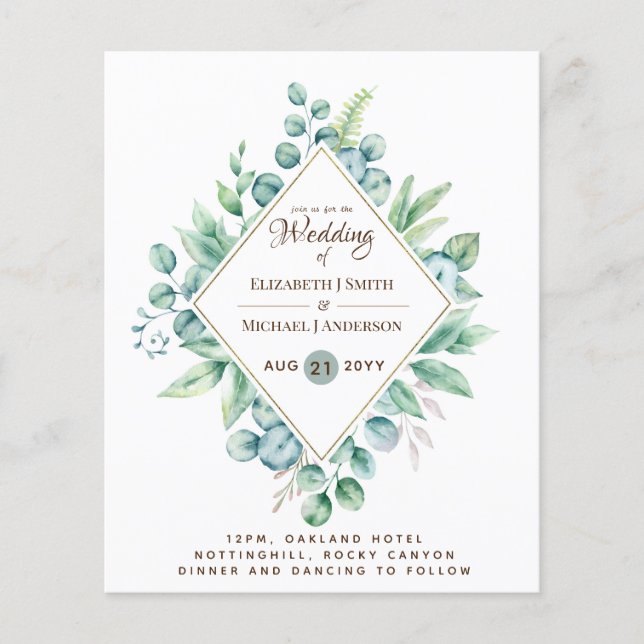 Flyer Livro Verde Eucalyptus Wedding (Frente)