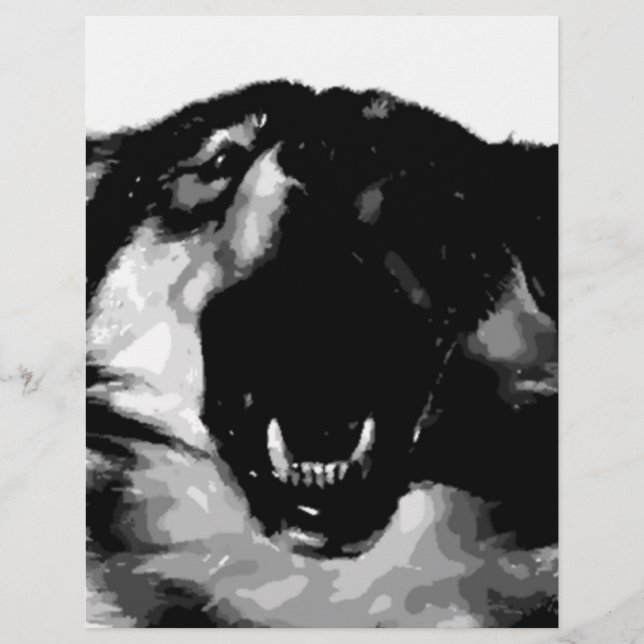 Flyer Lobo Negro e Branco (Frente)